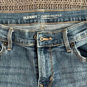 Old navy blue jeans